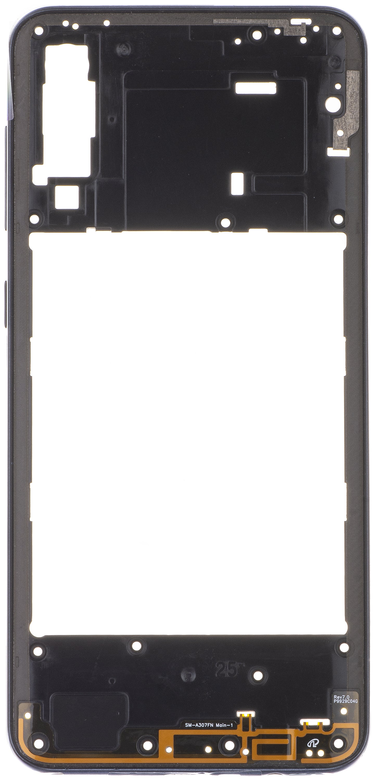 Carcasa Mijloc Samsung Galaxy A30s A307, Neagra
