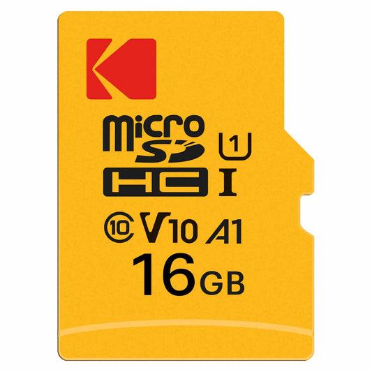 Card Memorie microSDHC Kodak Premium Performance, 16Gb, Clasa 10 / UHS-1 U1, Cu Adaptor EKMSDM16GHC10K