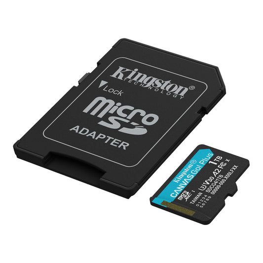 Card Memorie microSDXC Kingston Canvas Go Plus Android A2, 1TB, Clasa 10 / UHS-1 U3, Cu Adaptor SDCG4/1TB