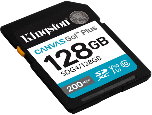 Card Memorie SDXC Kingston Canvas Go Plus, 128Gb, Clasa 10 / UHS-1 U3 SDG4/128GB