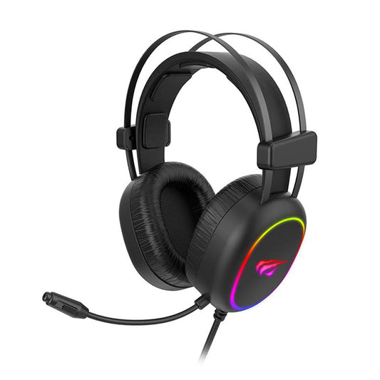 Casti Gaming 3.5mm HAVIT H2016d, RGB, 2m, Negre