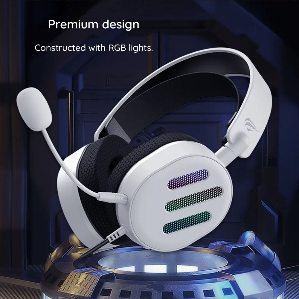 Casti Gaming USB HAVIT H2038U, RGB, 2m, Negre