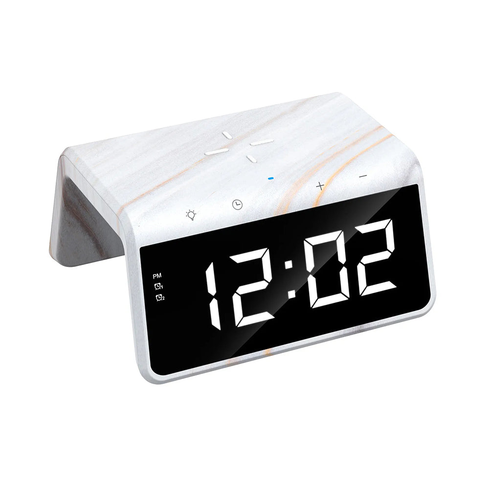 Ceas Digital HAVIT W320 cu Incarcare Wireless QI, Alb