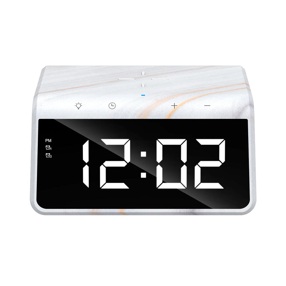 Ceas Digital HAVIT W320 cu Incarcare Wireless QI, Alb