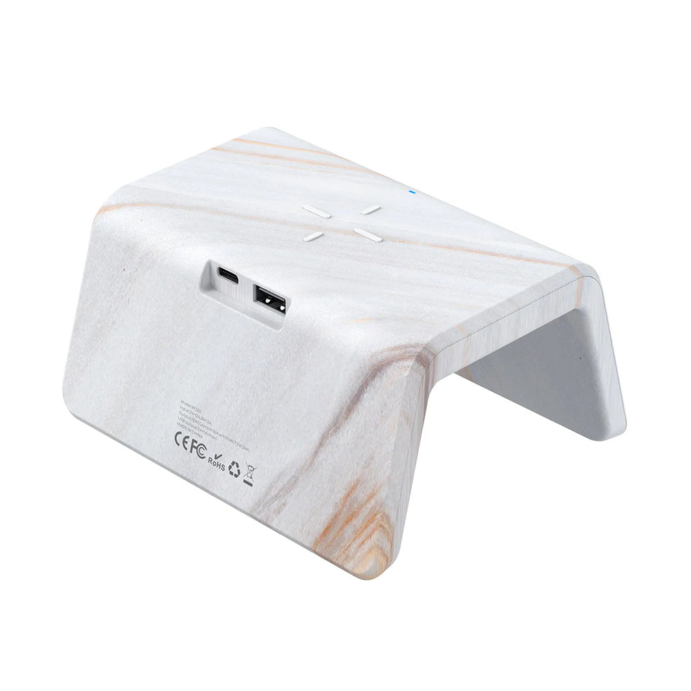 Ceas Digital HAVIT W320 cu Incarcare Wireless QI, Alb