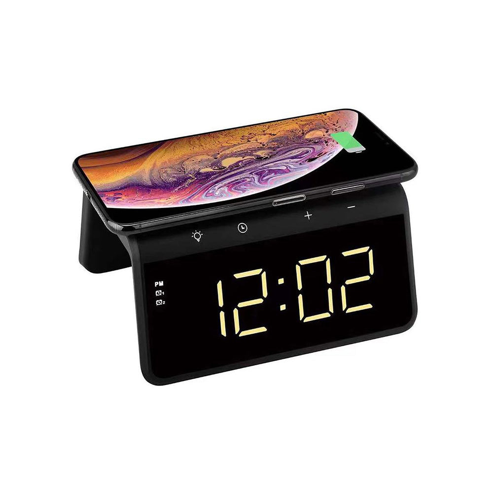 Ceas Digital HAVIT W320 cu Incarcare Wireless QI, Alb