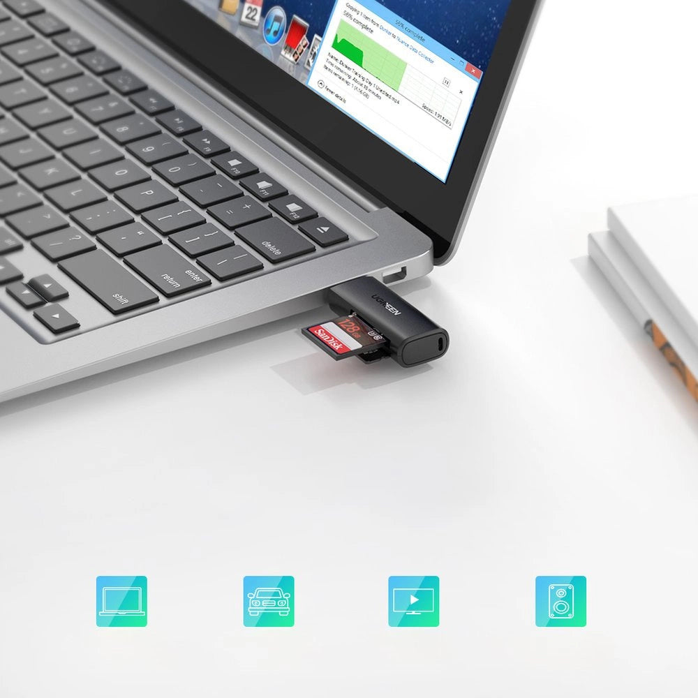 Cititor Card USB 3.0 UGREEN CM264, SD - microSD, Negru
