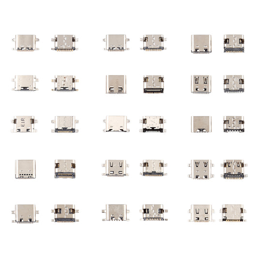 Pachet Conectori incarcare USB-C, Diverse Modele, Set 75 bucati