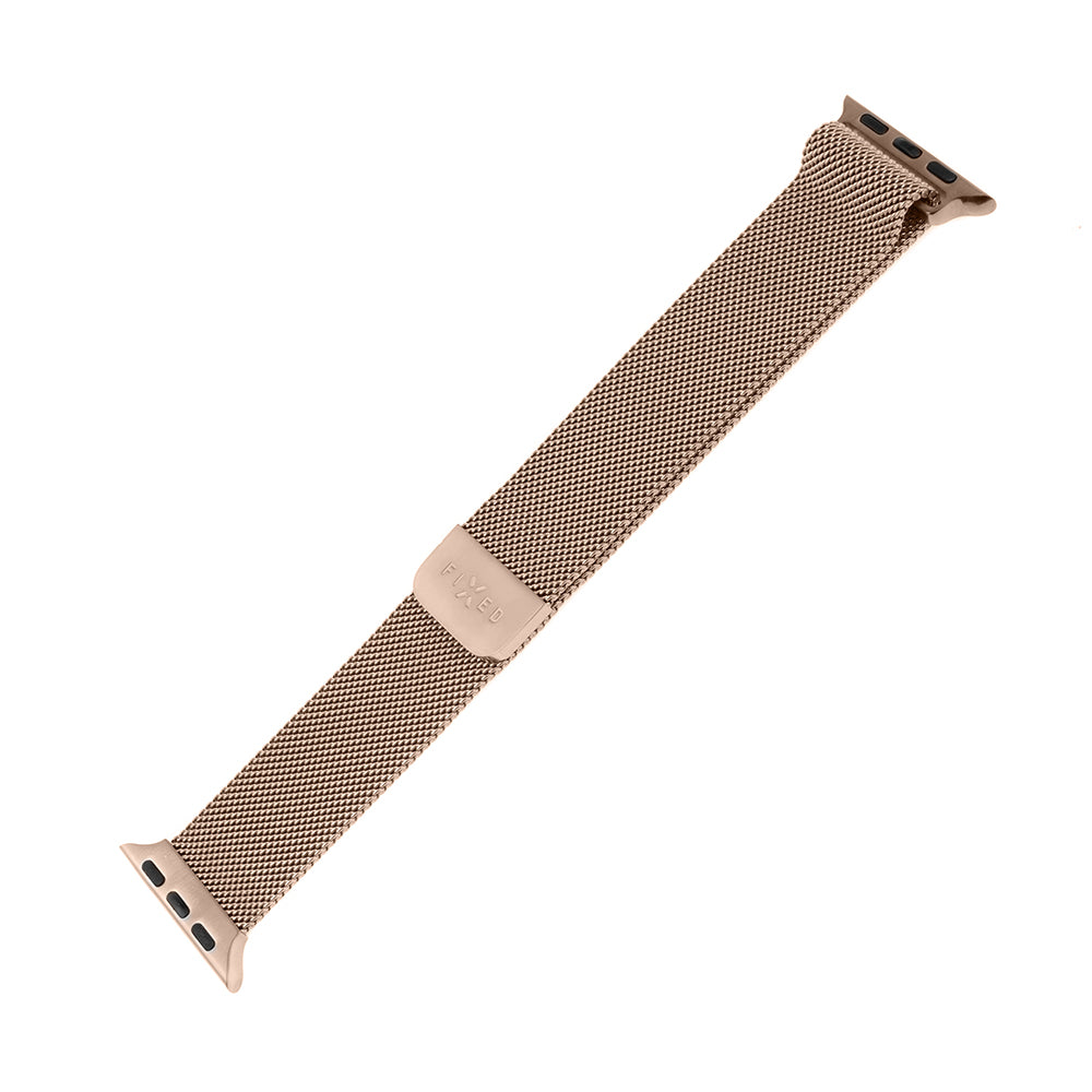 Curea Fixed Mesh pentru Apple Watch 42mm / 41mm / 40mm / 38mm Series, Roz Aurie