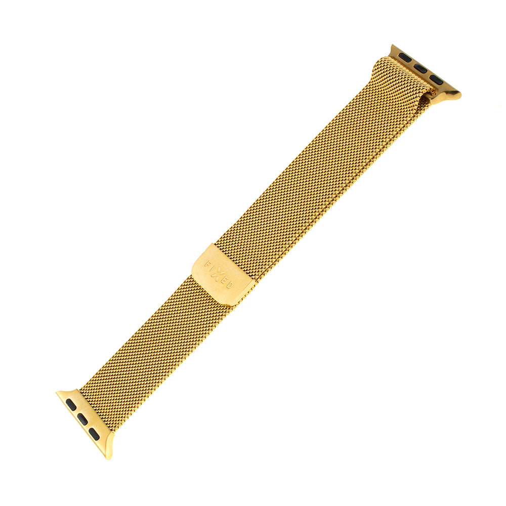 Curea Fixed Mesh pentru Apple Watch 49mm / 46mm / 45mm / 44mm / 42mm Series, Aurie