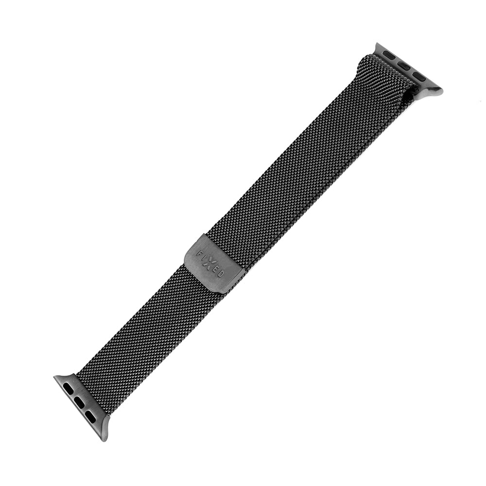 Curea Fixed Mesh pentru Apple Watch 49mm / 46mm / 45mm / 44mm / 42mm Series, Neagra