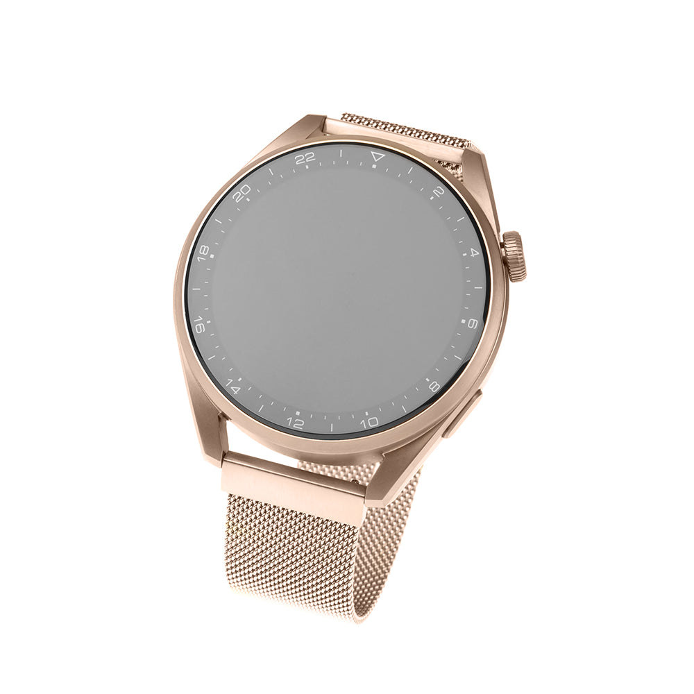 Curea Fixed Mesh pentru Huawei Watch / Xiaomi Watch Series, 22mm, Roz Aurie