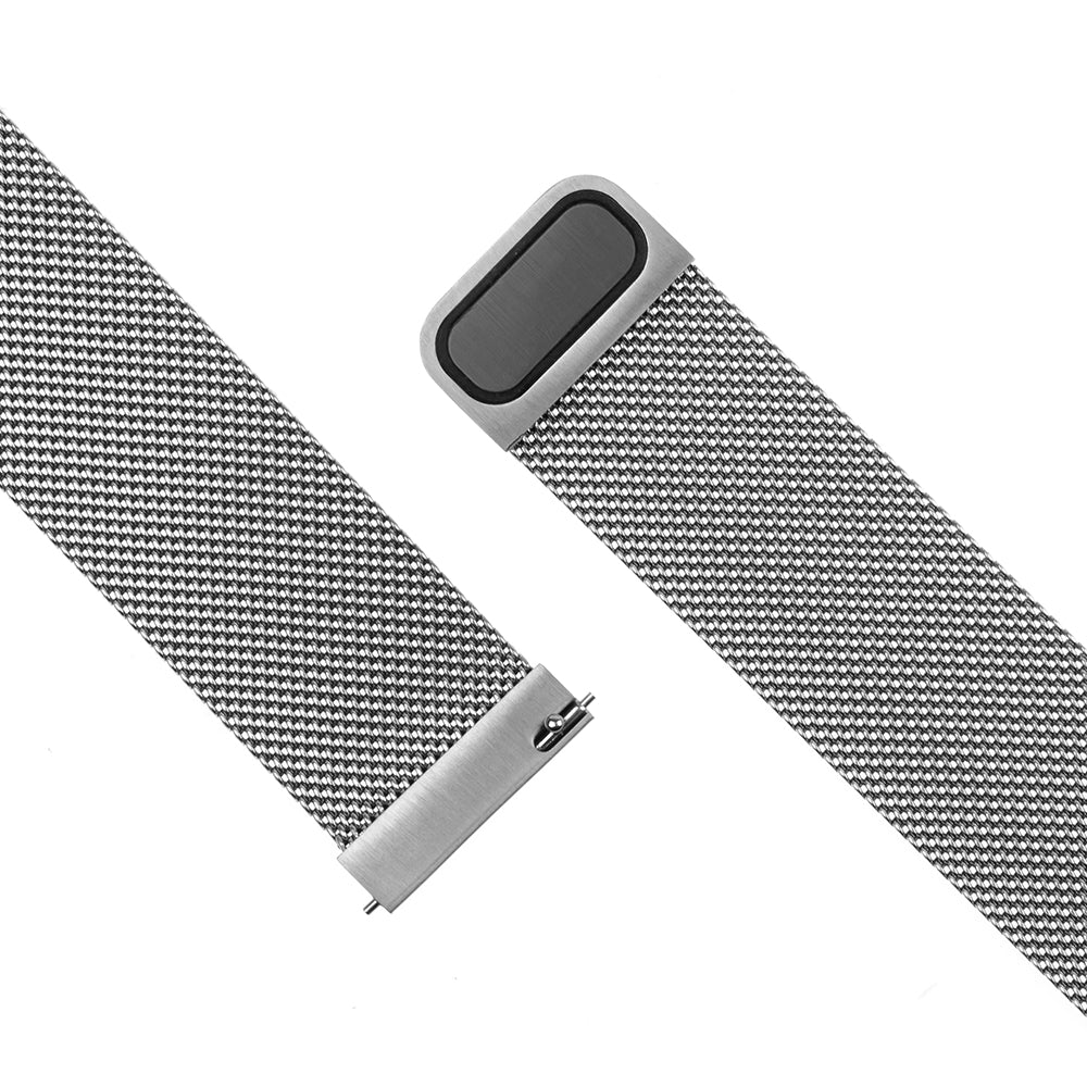Curea Fixed Mesh pentru Samsung Galaxy Watch / Huawei Watch Series, 20mm, Argintie