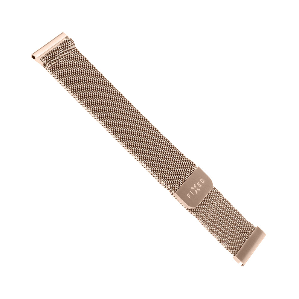 Curea Fixed Mesh pentru Samsung Galaxy Watch / Huawei Watch Series, 20mm, Roz Aurie