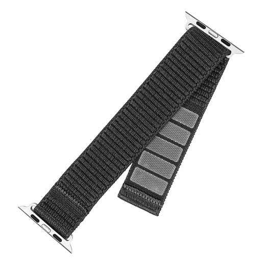 Curea Fixed Nylon Sporty pentru Apple Watch 42mm / 41mm / 40mm / 38mm Series, Gri Inchis