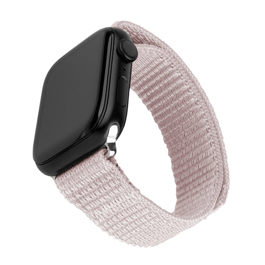 Curea Fixed Nylon Sporty pentru Apple Watch 49mm / 46mm / 45mm / 44mm / 42mm Series, Roz Aurie