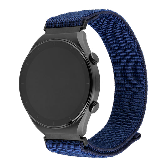 Curea Fixed Nylon Sporty pentru Huawei Watch / Xiaomi Watch Series, 22mm, Albastra Inchis