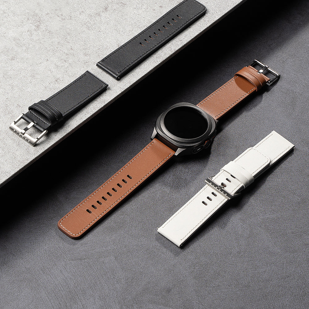 Curea Ringke One Basic Bold pentru Fossil Watch / Mobvoi Watch / Suunto Watch Series, 24mm, Alba