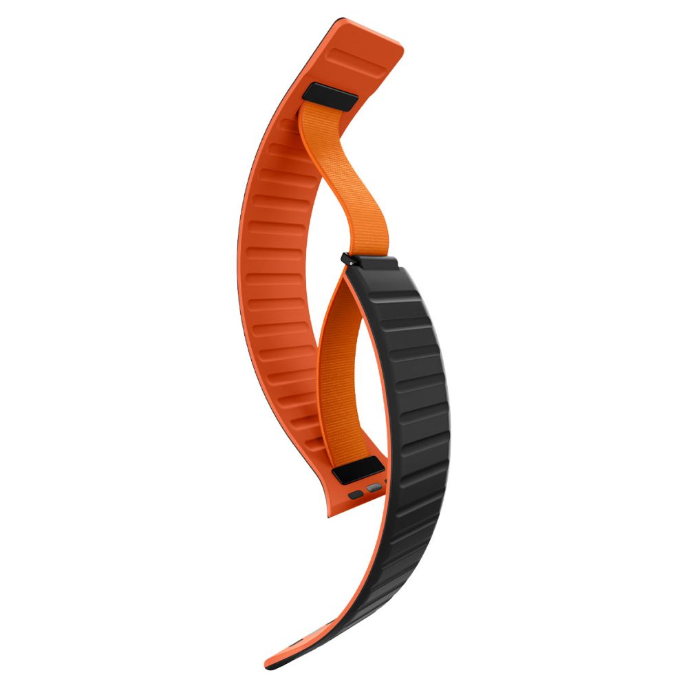 Curea Spigen Athlex Air M pentru Apple Watch 49mm / 46mm / 45mm / 44mm Series, Neagra Portocalie AMP11534