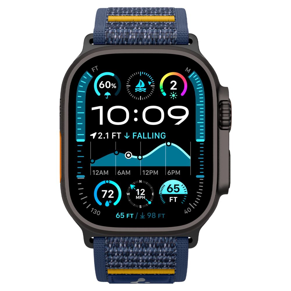 Curea Spigen Athlex Air pentru Apple Watch 49mm / 46mm / 45mm / 44mm Series, Bleumarin AMP09036