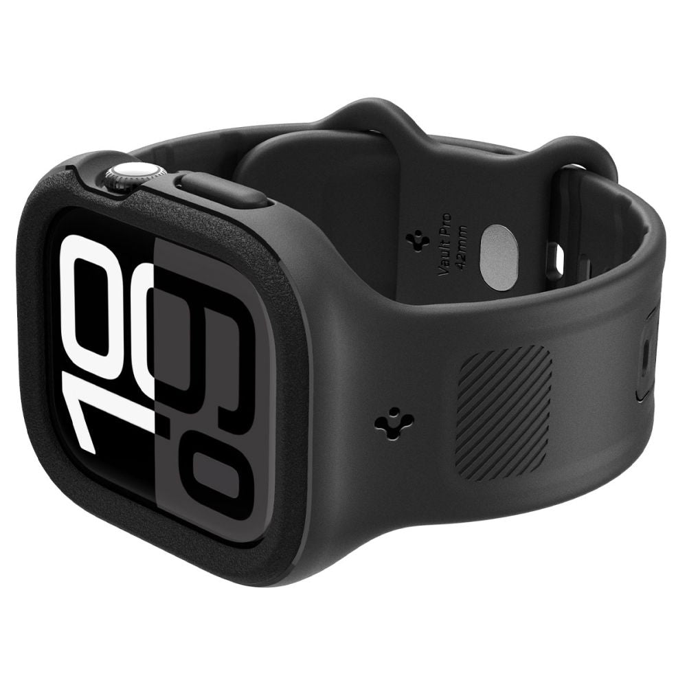 Curea Spigen Caseology Vault Pro pentru Apple Watch Series 10 / 11 46mm, Neagra Mata