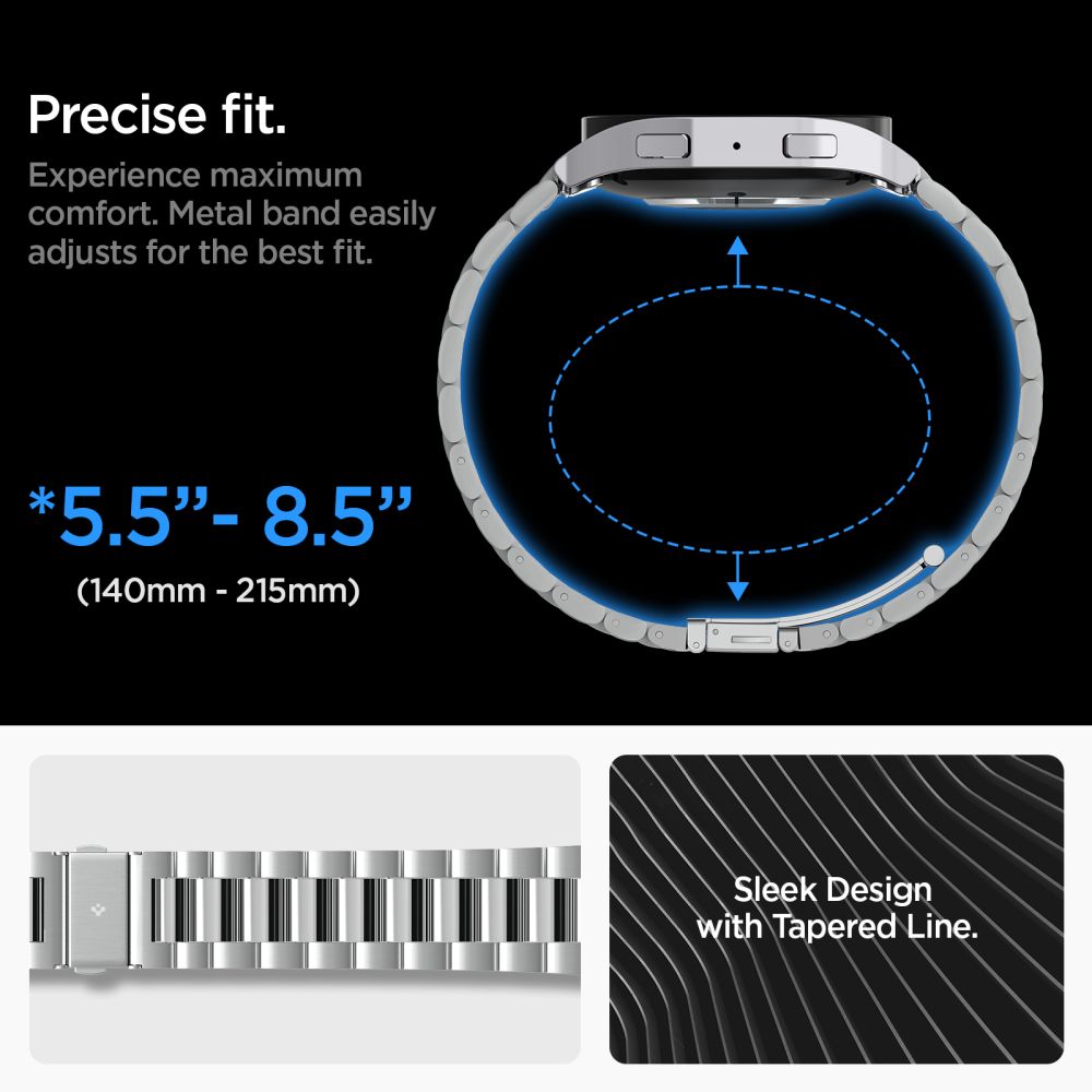 Curea Spigen Modern Fit pentru Samsung Galaxy Watch6 44mm, Argintie
