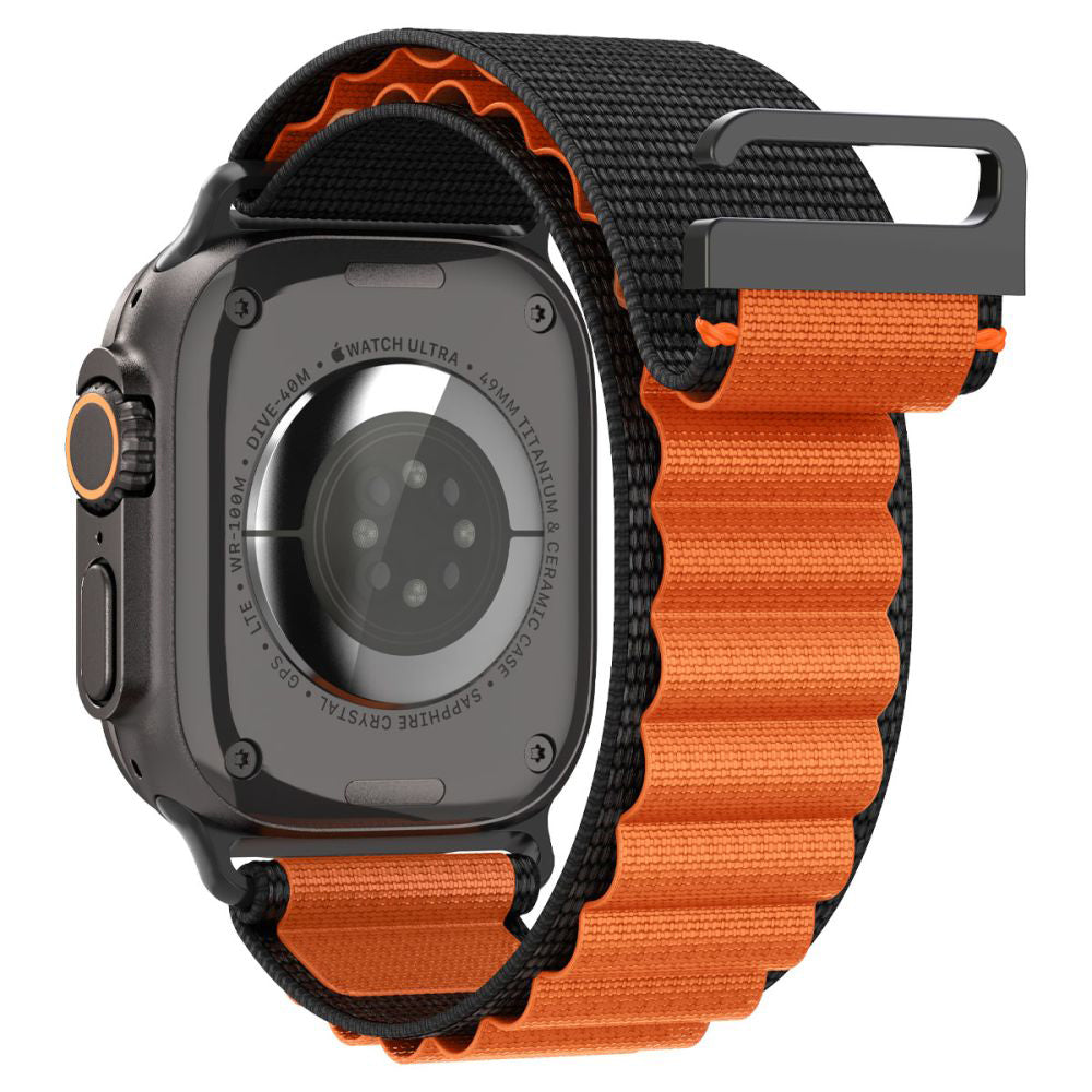 Curea Spigen WBF1 pentru Apple Watch 49mm / 46mm / 45mm / 44mm Series, Neagra Portocalie AMP10145