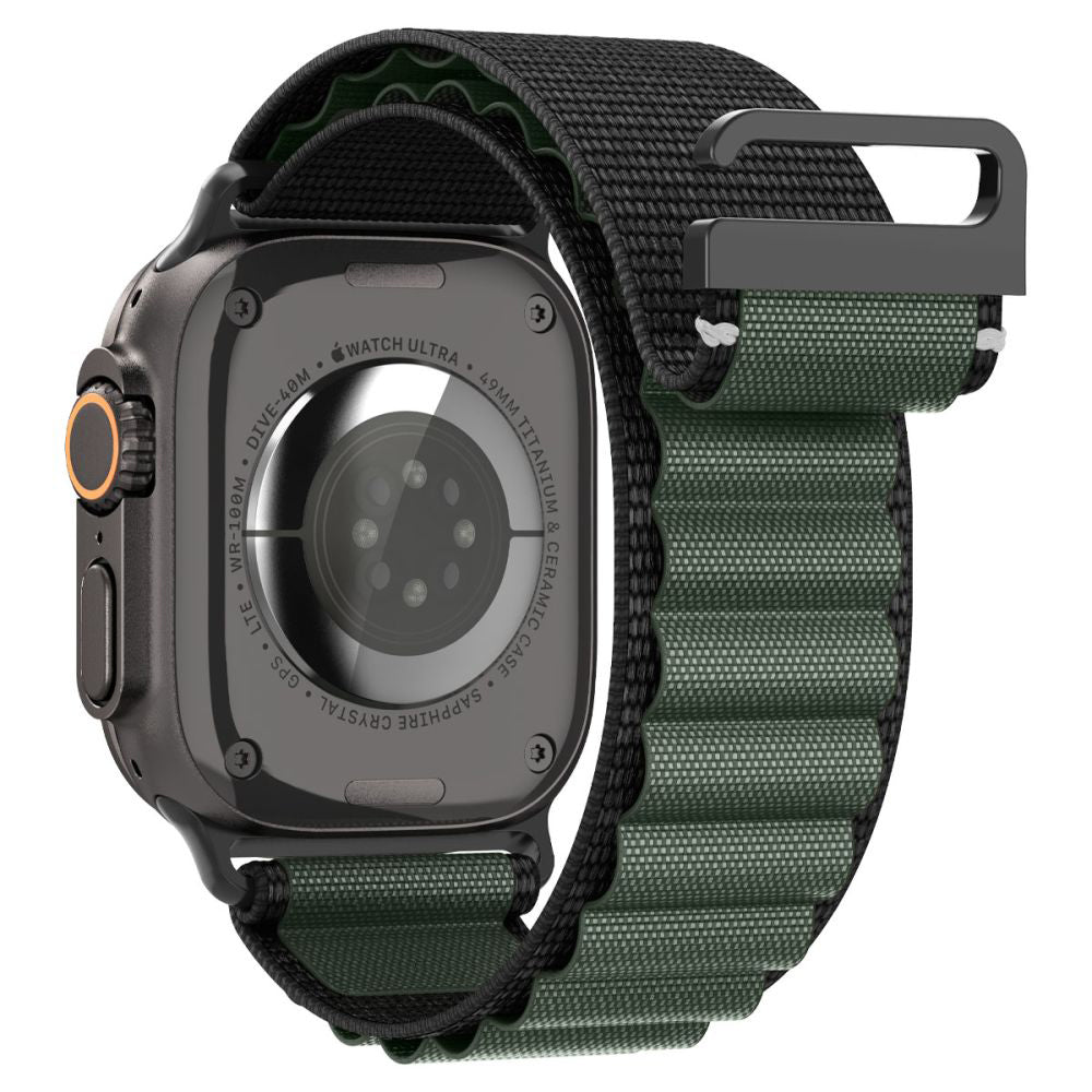 Curea Spigen WBF1 pentru Apple Watch 49mm / 46mm / 45mm / 44mm Series, Neagra Verde AMP10223