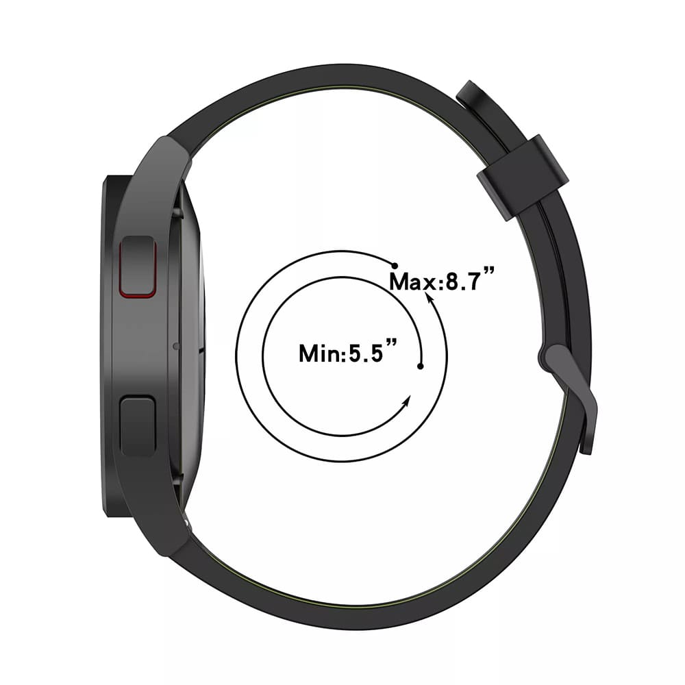 Curea Techsuit W002 pentru Huawei Watch / Xiaomi Watch Series, 22mm, Neagra