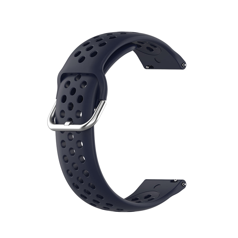 Curea Techsuit W004 pentru Samsung Galaxy Watch / Huawei Watch Series, 20mm, Albastra Inchis