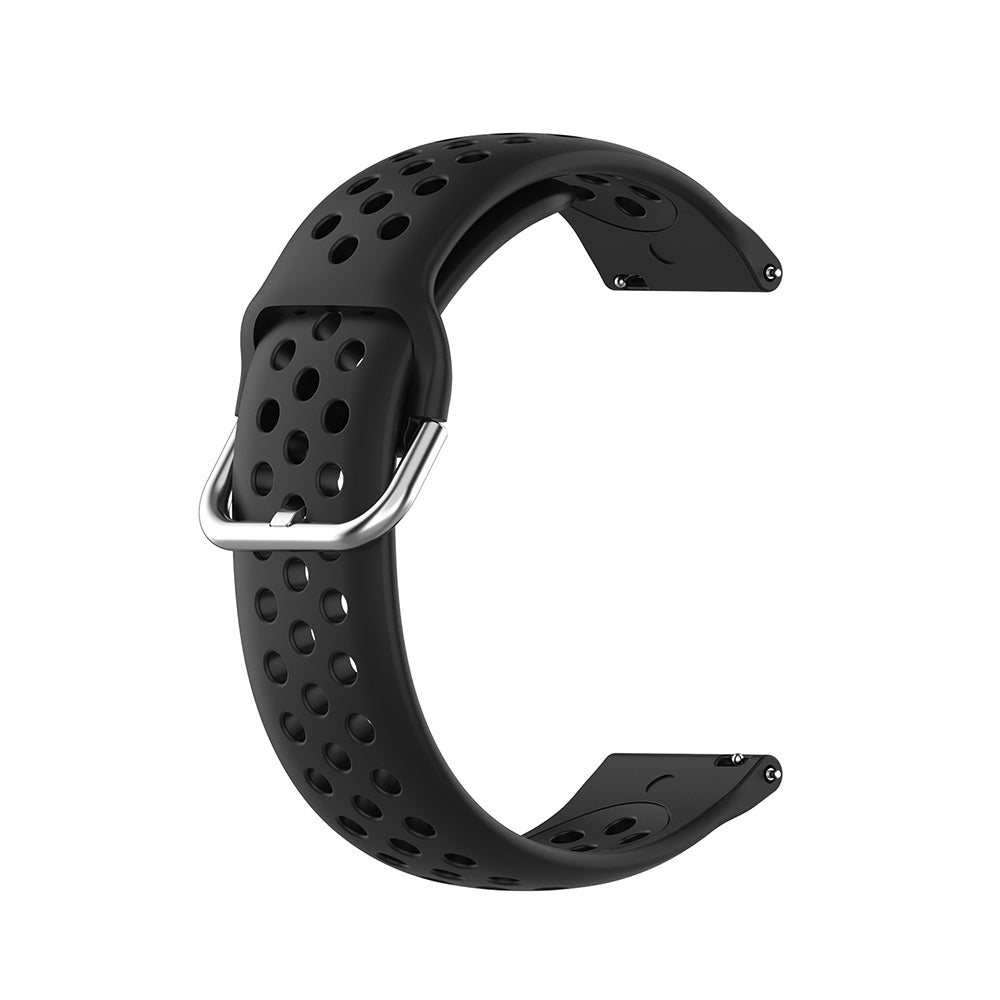 Curea Techsuit W004 pentru Samsung Galaxy Watch / Huawei Watch Series, 22mm, Neagra