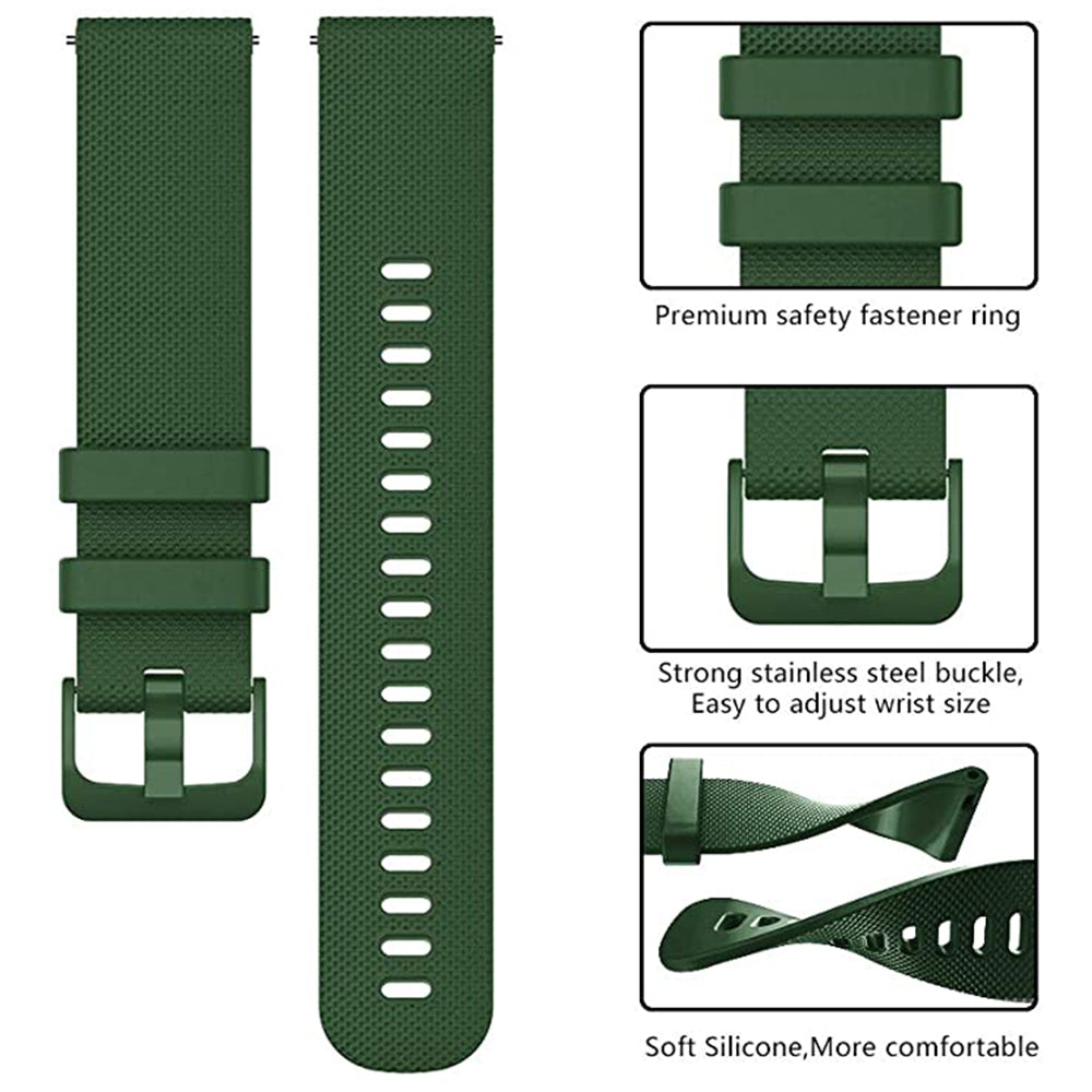 Curea Techsuit W006 pentru Samsung Galaxy Watch / Huawei Watch Series, 20mm, Verde