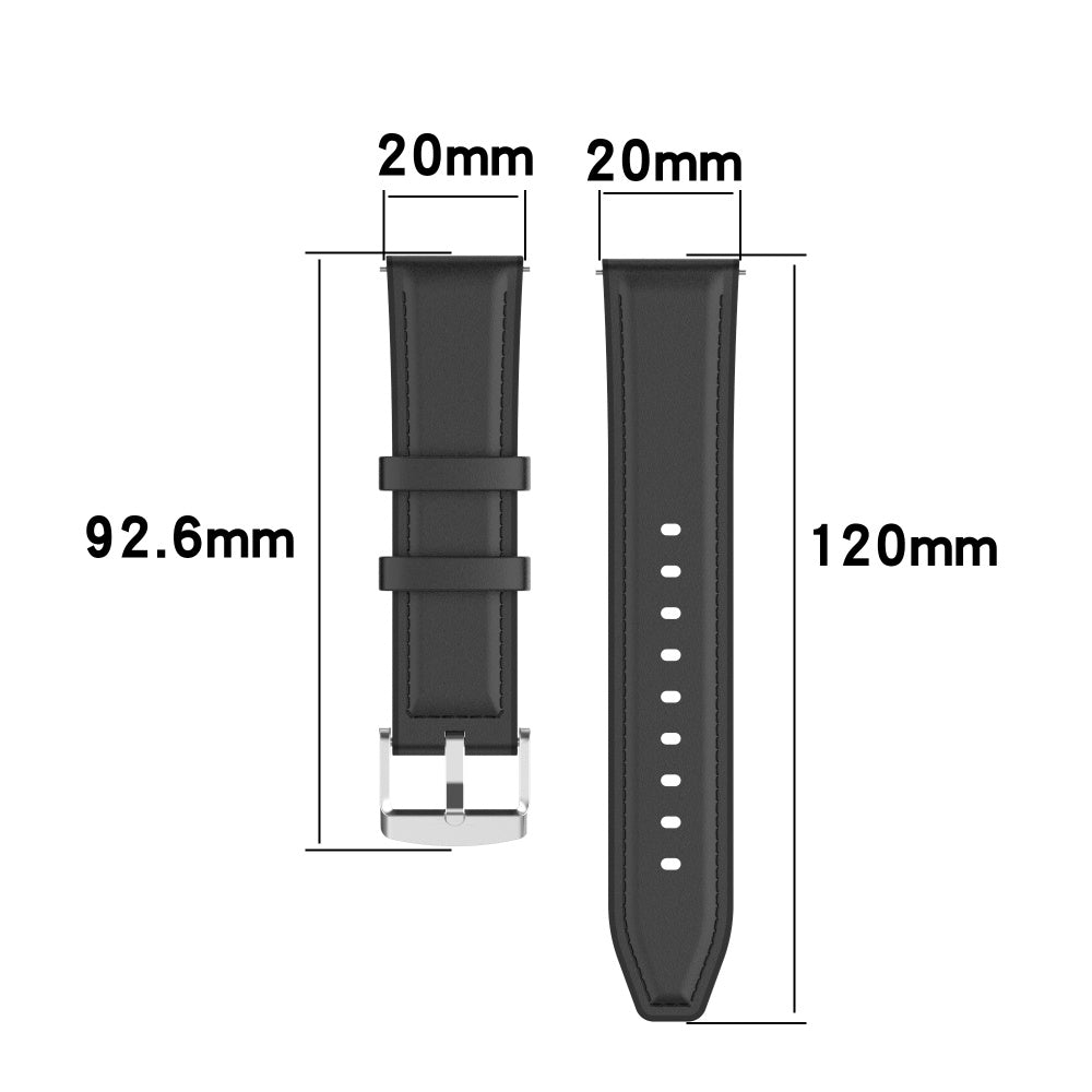 Curea Techsuit W007 pentru Samsung Galaxy Watch / Huawei Watch Series, 20mm, Neagra