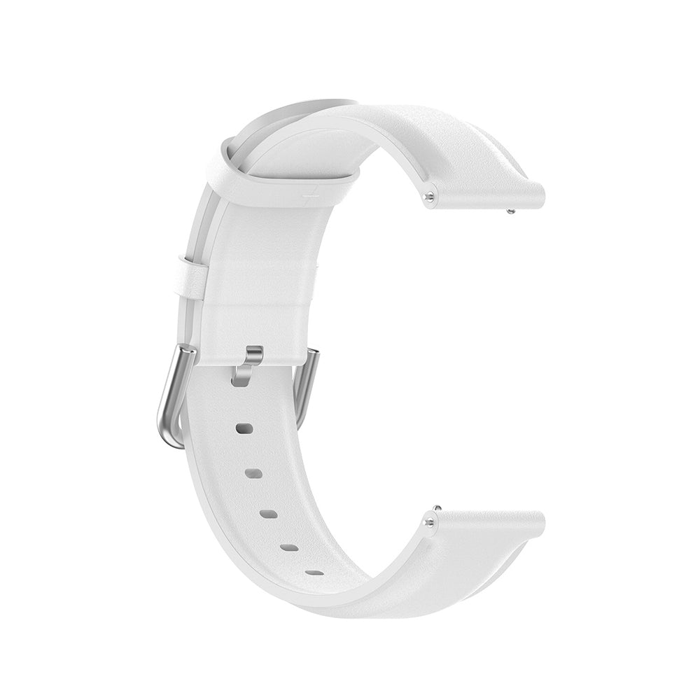 Curea Techsuit W007PU pentru Samsung Galaxy Watch / Huawei Watch Series, 22mm, Alba