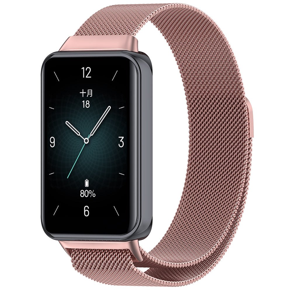 Curea Techsuit W009 pentru Honor Band 9, Roz