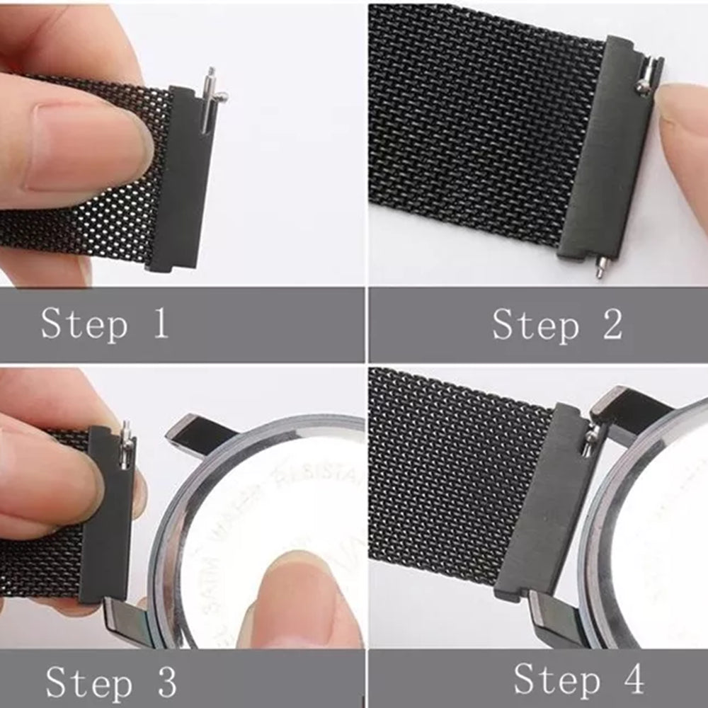 Curea Techsuit W009 pentru Samsung Galaxy Watch / Huawei Watch Series, 22mm, Argintie