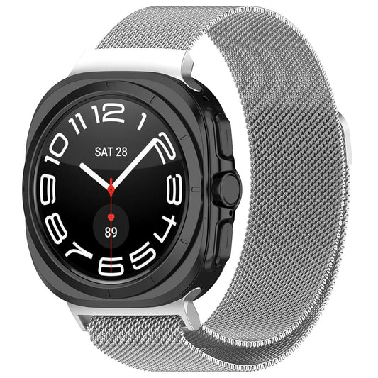 Curea Techsuit W009 pentru Samsung Galaxy Watch Ultra, Argintie