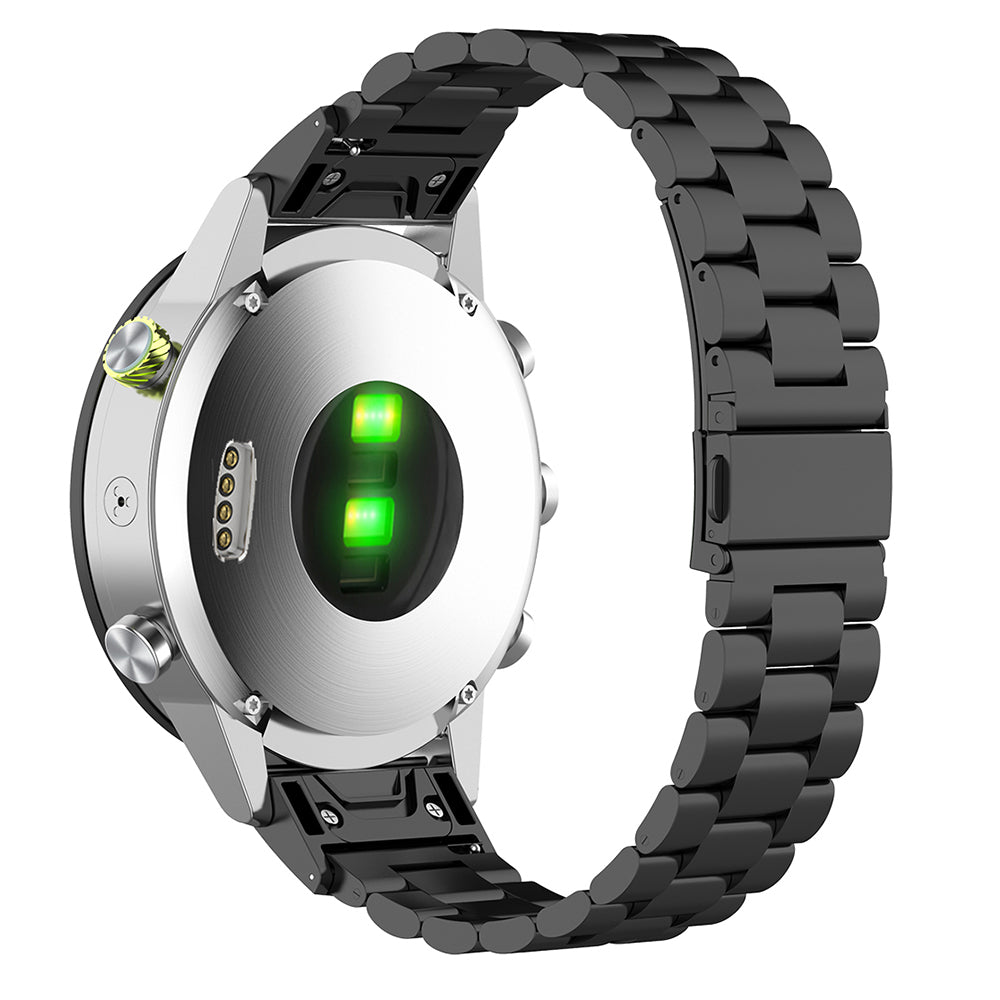 Curea Techsuit W010 pentru Garmin Watch Fenix / Forerunner Series, 22mm, Neagra