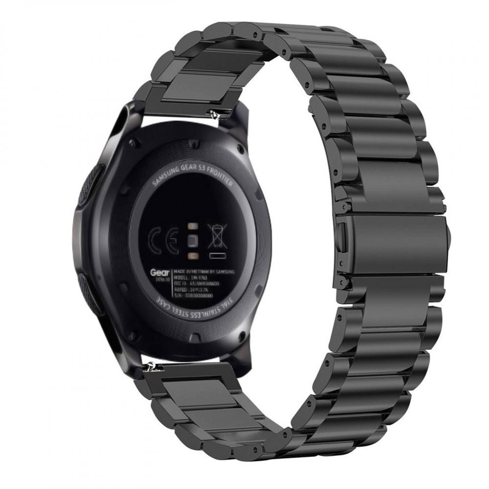 Curea Techsuit W010 pentru Samsung Galaxy Watch / Huawei Watch Series, 20mm, Neagra