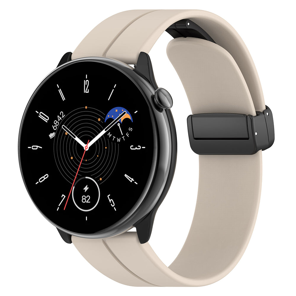 Curea Techsuit W011 pentru Huawei Watch / Garmin Watch Series, 18mm, Bej