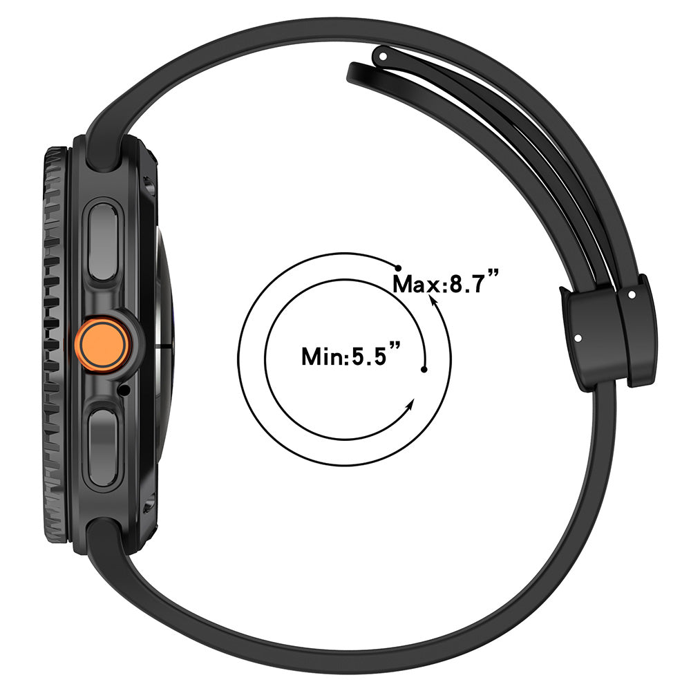 Curea Techsuit W011 pentru Samsung Galaxy Watch 8 Classic / Watch8 44mm / Watch 8 40mm, Bleumarin