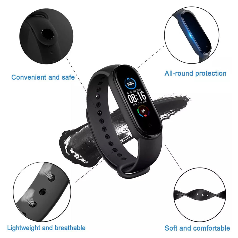 Curea Techsuit W013 pentru Xiaomi Band / Amazfit Band Series, Albastra Inchis