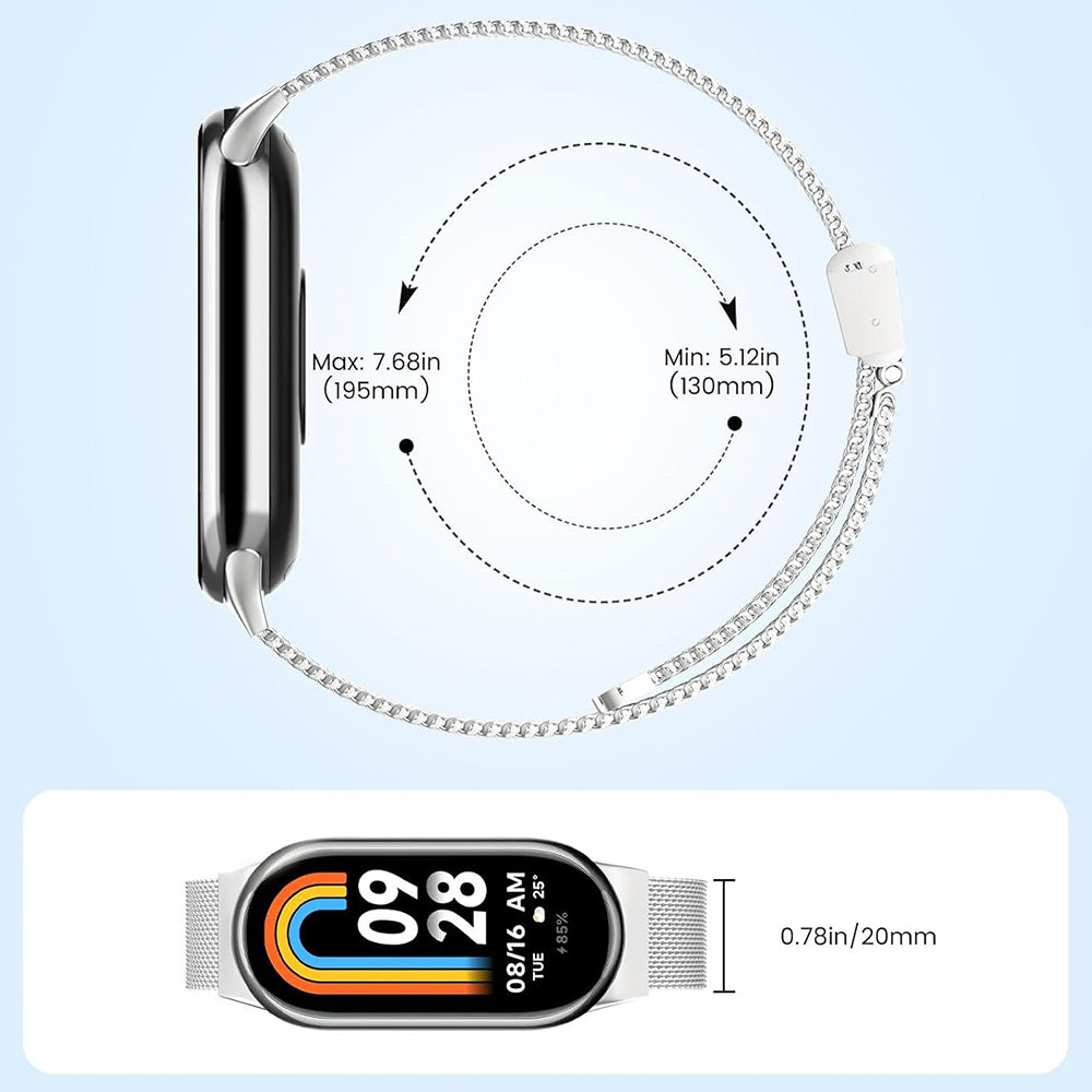 Curea Techsuit W022 pentru Xiaomi Smart Band 9 / 8, 15mm, Aurie
