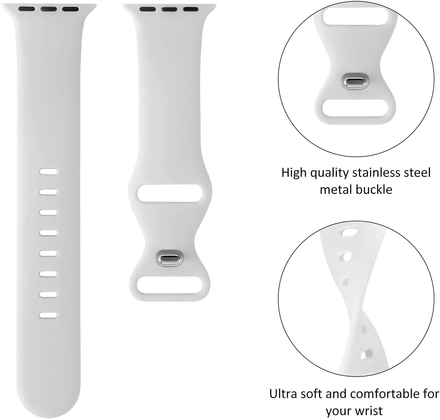 Curea Techsuit W031 pentru Apple Watch 49mm / 46mm / 45mm / 44mm / 42mm Series, Gri
