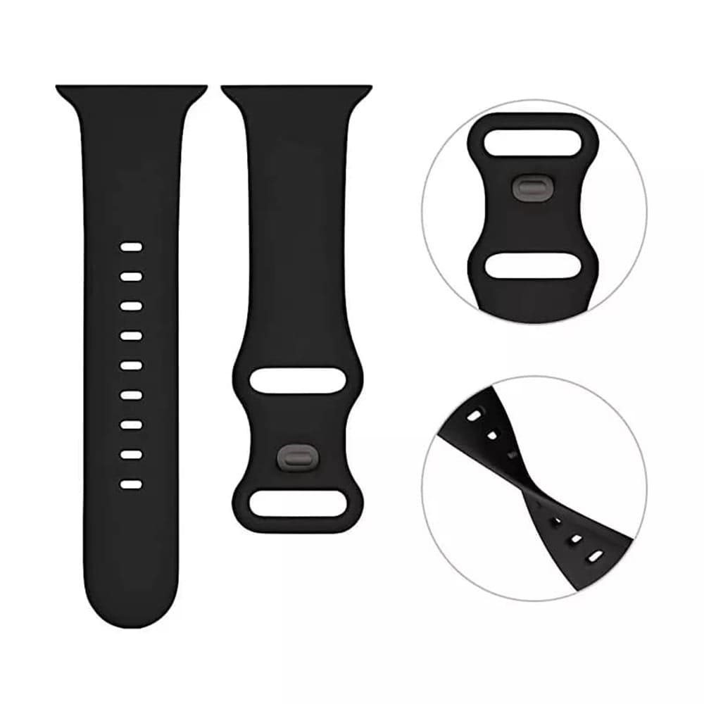 Curea Techsuit W031 pentru Apple Watch 49mm / 46mm / 45mm / 44mm / 42mm Series, Neagra