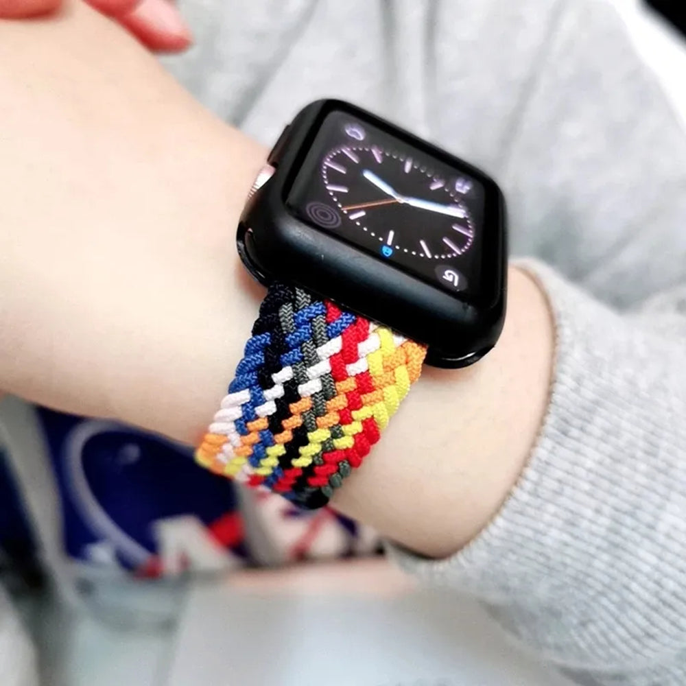 Curea Techsuit W032 pentru Apple Watch 42mm / 41mm / 40mm / 38mm Series, Roz Multicolor