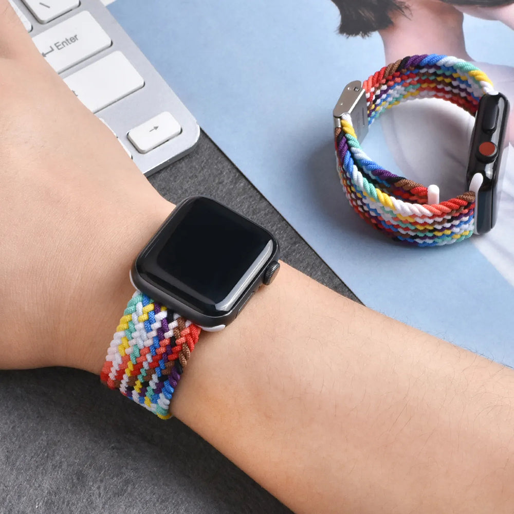 Curea Techsuit W032 pentru Apple Watch 49mm / 46mm / 45mm / 44mm / 42mm Series, Neagra