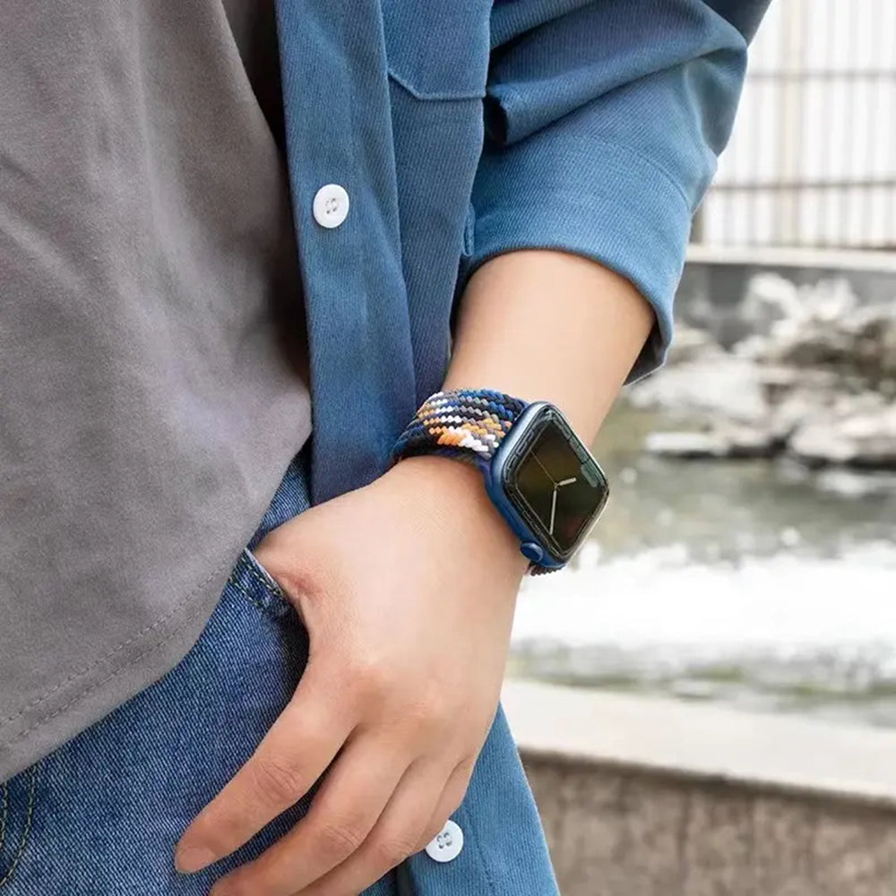 Curea Techsuit W032 pentru Apple Watch 49mm / 46mm / 45mm / 44mm / 42mm Series, Bleumarin