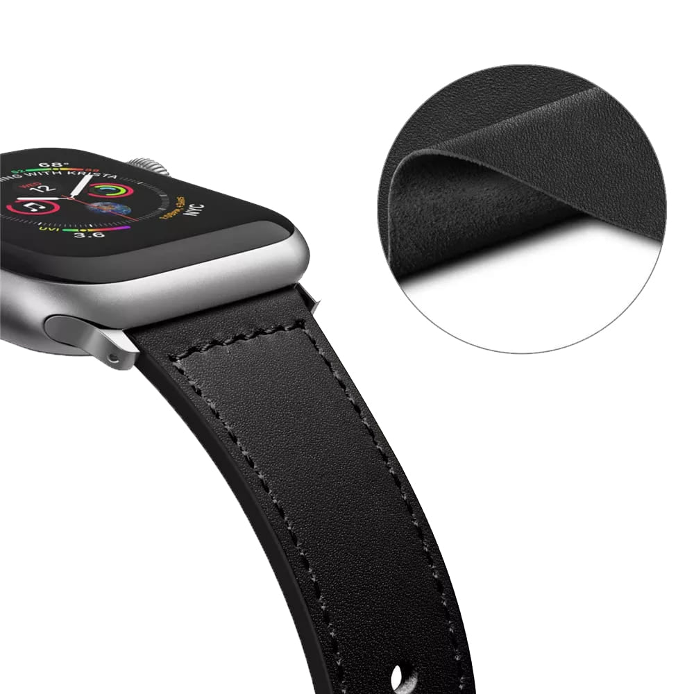 Curea Techsuit W033 pentru Apple Watch 49mm / 46mm / 45mm / 44mm / 42mm Series, Neagra