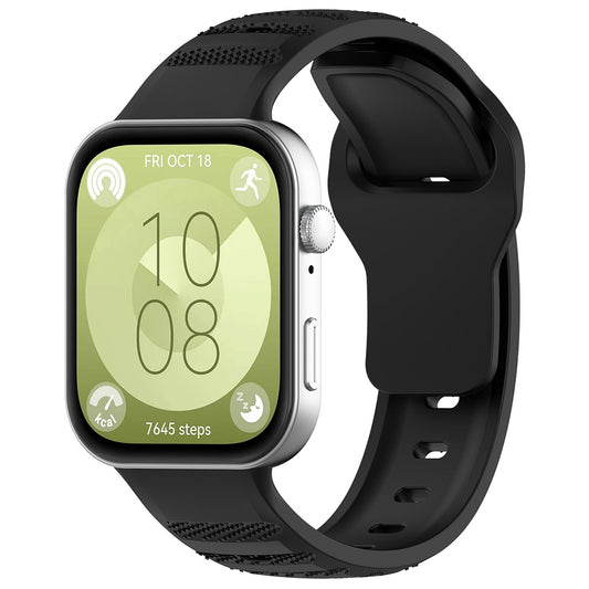 Curea Techsuit W050 pentru Huawei Watch Fit 4 Pro / Watch Fit 4 / Watch Fit 3, Neagra